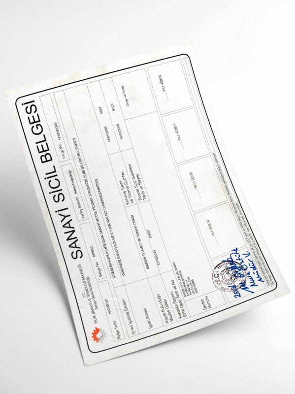 Sanayi Sicil Belgesi